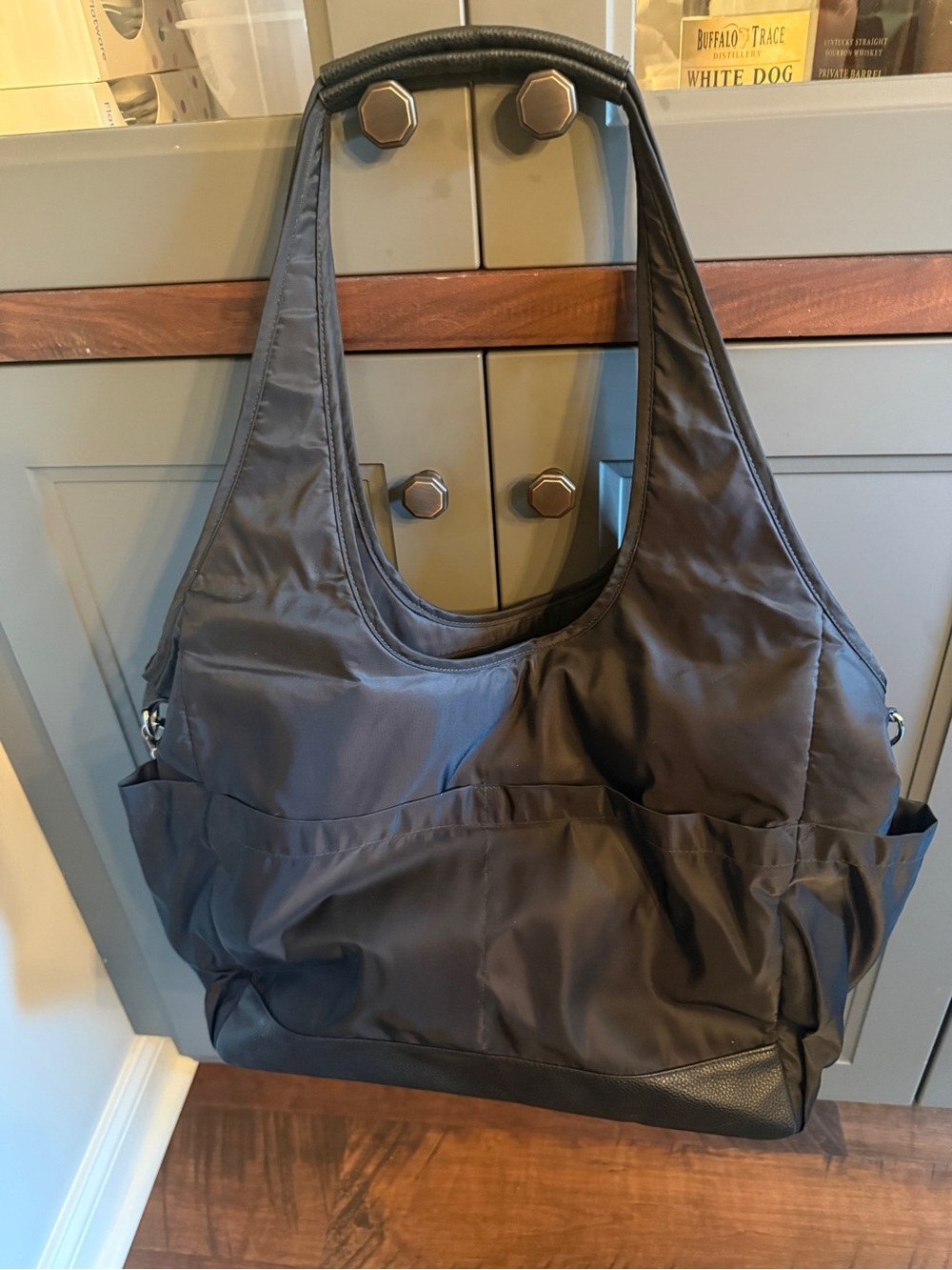 Thirty-One City Park Tote - Everyday Black Nylon Shoulder Tote Bag